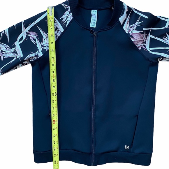 Body Language Full Zip Bomber Jacket Leaf Print M - Picture 7 of 7